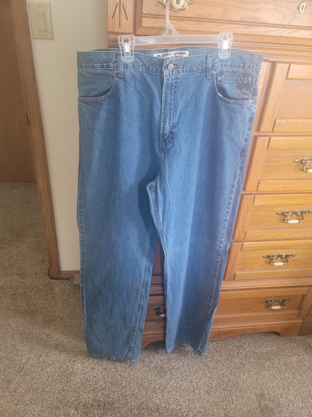 Harley-Davidson Men's Blue Straight Jeans - Classic Denim